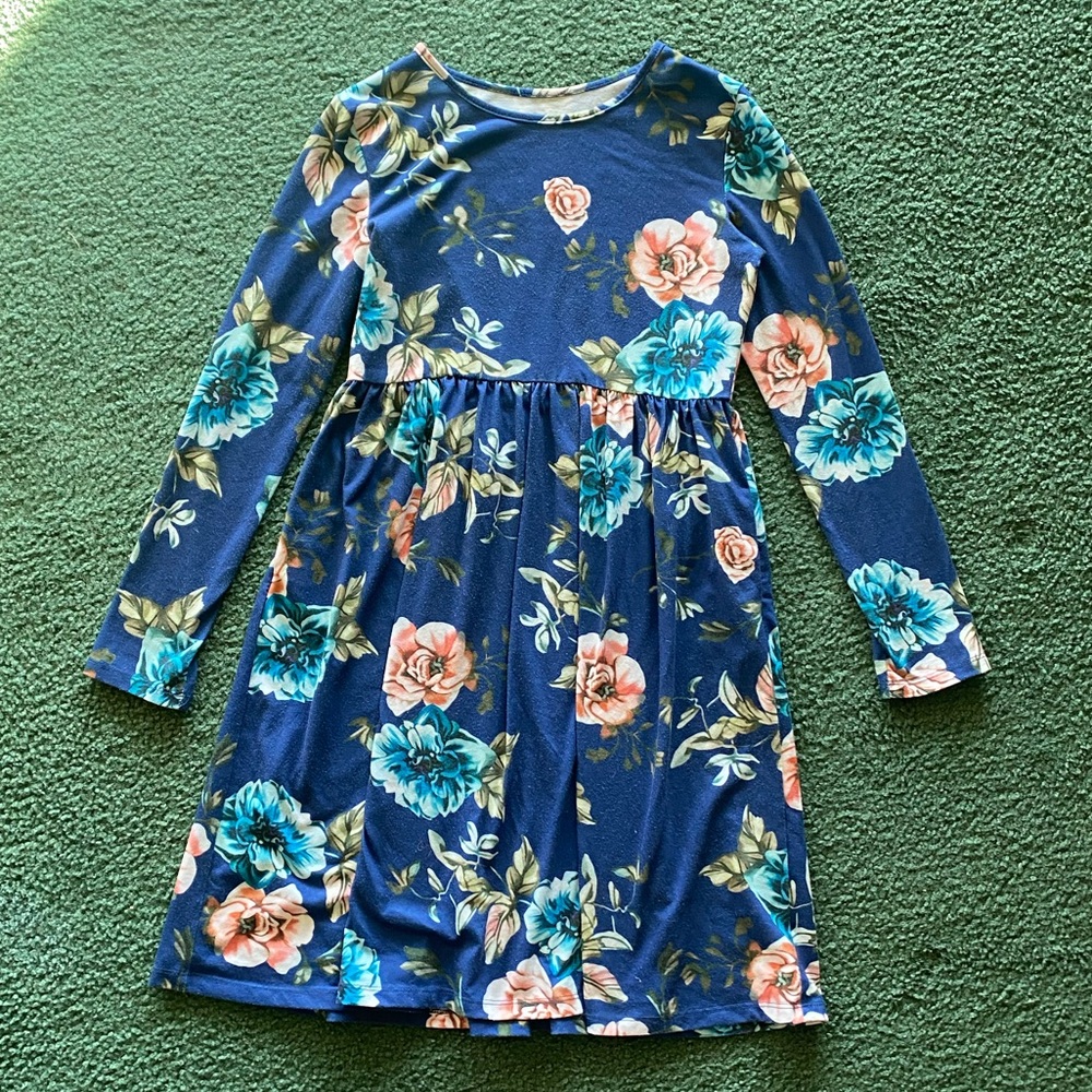 Floral girls dress size 12/13